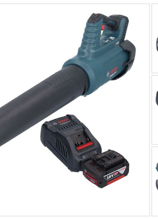 Bosch GBL 18V-750 Professional Akku Gebläse 18 V BITURBO Brushless + 1x Akku 5,0 Ah + Ladegerät