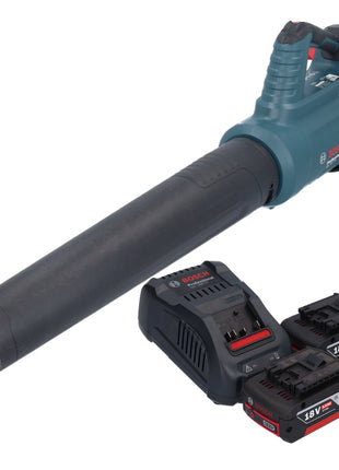 Bosch GBL 18V-750 Professional Akku Gebläse 18 V BITURBO Brushless + 2x Akku 5,0 Ah + Ladegerät