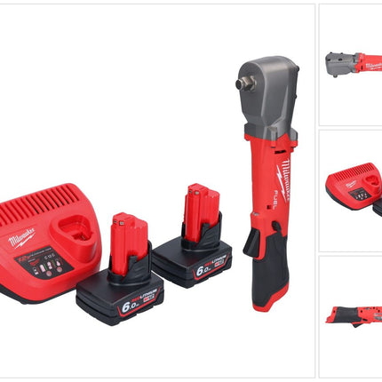 Milwaukee M12 FRAIWF12-602 Akku Winkelschlagschrauber 12 V 1/2" 270 Nm Brushless + 2x Akku 6,0 Ah + Ladegerät