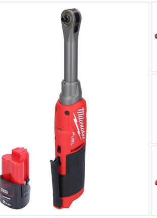 Milwaukee M12 FHIR14LR-201 Akku Hochgeschwindigkeits Ratsche 12 V 47 Nm 1/4" Brushless + 1x Akku 2,0 Ah - ohne Ladegerät