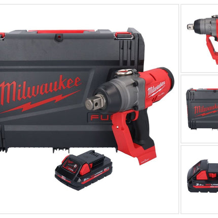 Milwaukee M18 ONEFHIWF1-301X Akku Schlagschrauber 18 V 2033 Nm 1″ Brushless + 1x Akku 3,0 Ah + HD Box - ohne Ladegerät