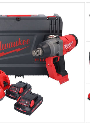 Milwaukee M18 ONEFHIWF1-302X Clé à choc sans fil 18 V 2033 Nm 1 Brushless + 2x batterie 3,0 Ah + chargeur + HD Box