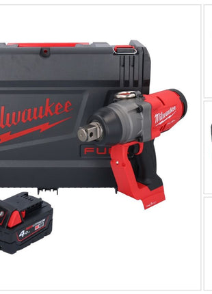 Milwaukee M18 ONEFHIWF1-401X Akku Schlagschrauber 18 V 2033 Nm 1″ Brushless + 1x Akku 4,0 Ah + HD Box - ohne Ladegerät