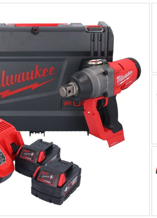 Milwaukee M18 ONEFHIWF1-402X Akumulatorowy klucz udarowy 18 V 2033 Nm 1″ bezszczotkowy + 2x akumulator 4,0 Ah + ładowarka + pudełko HD