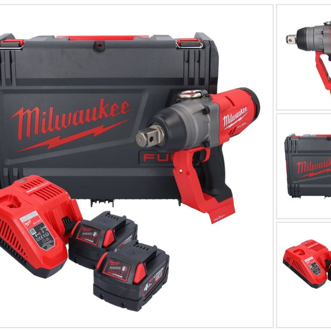 Milwaukee M18 ONEFHIWF1-402X Akku Schlagschrauber 18 V 2033 Nm 1″ Brushless + 2x Akku 4,0 Ah + Ladegerät + HD Box
