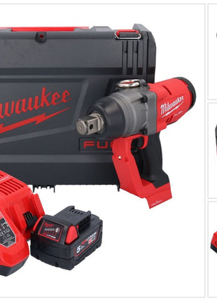 Clé à chocs sans fil Milwaukee M18 ONEFHIWF1-501X 18 V 2033 Nm 1″ brushless + 1x batterie 5,0 Ah + chargeur + boîtier HD