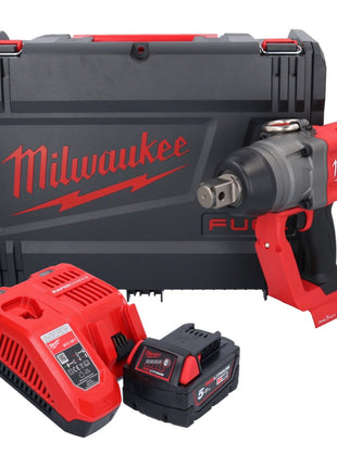 Milwaukee M18 ONEFHIWF1-501X akumulatorowy klucz udarowy 18 V 2033 Nm 1″ bezszczotkowy + 1x akumulator 5,0 Ah + ładowarka + pudełko HD