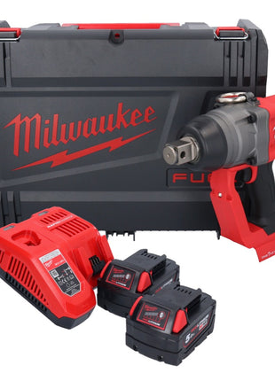 Llave de impacto inalámbrica Milwaukee M18 ONEFHIWF1-502X 18 V 2033 Nm 1″ sin escobillas + 2x batería 5,0 Ah + cargador + caja HD