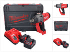 Llave de impacto inalámbrica Milwaukee M18 ONEFHIWF1-602X 18 V 2033 Nm 1″ sin escobillas + 2x batería 6,0 Ah + cargador + caja HD