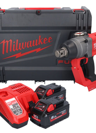 Milwaukee M18 ONEFHIWF1-802X Clé à choc sans fil 18 V 2033 Nm 1 Brushless ( 4933459733 ) + 2x batterie 8,0 Ah + chargeur + HD Box