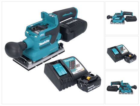 Makita DBO 381 RF1U Akku Schwingschleifer 18 V 93 x 185 mm Brushless + 1x Akku 3,0 Ah + Ladegerät