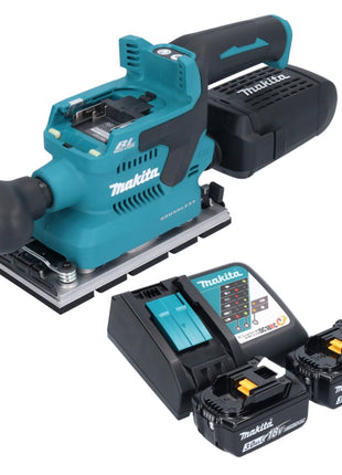 Makita DBO 381 RFU ponceuse orbitale sur batterie 18 V 93 x 185 mm sans balais + 2x batteries 3,0 Ah + chargeur