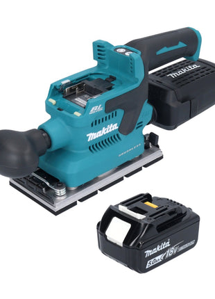 Makita DBO 381 T1U Akku Schwingschleifer 18 V 93 x 185 mm Brushless + 1x Akku 5,0 Ah - ohne Ladegerät