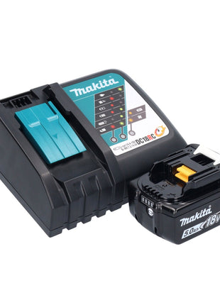 Makita DBO 381 RT1U ponceuse orbitale sur batterie 18 V 93 x 185 mm sans balais + 1x batterie 5,0 Ah + chargeur