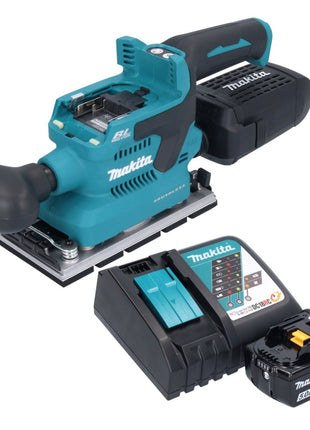 Makita DBO 381 RT1U ponceuse orbitale sur batterie 18 V 93 x 185 mm sans balais + 1x batterie 5,0 Ah + chargeur