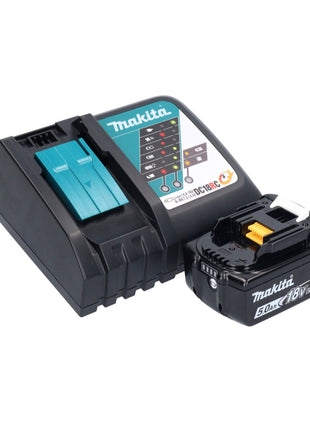 Makita DBO 381 RT1JU ponceuse orbitale sur batterie 18 V 93 x 185 mm sans balais + 1x batterie 5,0 Ah + chargeur + Makpac