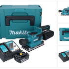 Makita DBO 381 RG1JU Akku Schwingschleifer 18 V 93 x 185 mm Brushless + 1x Akku 6,0 Ah + Ladegerät + Makpac