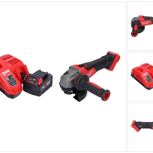 Milwaukee M18 FSAG125X-401 Akku Winkelschleifer 18 V 125 mm Brushless + 1x Akku 4,0 Ah + Ladegerät