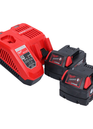 Amoladora angular a batería Milwaukee M18 FSAG125X-402 18 V 125 mm sin escobillas + 2x baterías 4,0 Ah + cargador