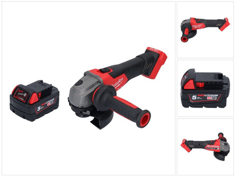 Amoladora angular a batería Milwaukee M18 FSAG125X-501 18 V 125 mm sin escobillas + 1x batería 5,0 Ah - sin cargador