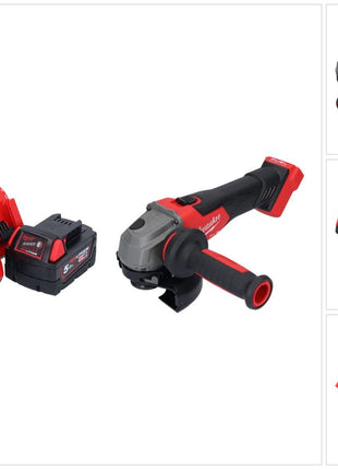 Milwaukee M18 FSAG125X-501 Akku Winkelschleifer 18 V 125 mm Brushless + 1x Akku 5,0 Ah + Ladegerät