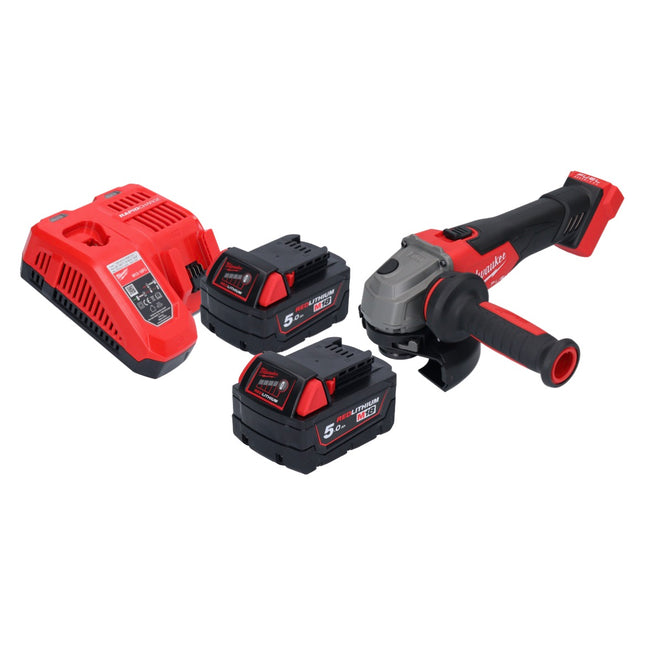 Milwaukee M18 FSAG125X-502 Akku Winkelschleifer 18 V 125 mm Brushless + 2x Akku 5,0 Ah + Ladegerät