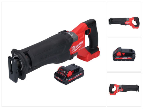 Batterie Milwaukee M18 FSZ-301 Scie sabre Recipro 18 V sans balais + 1x batterie 3,0 Ah - sans chargeur