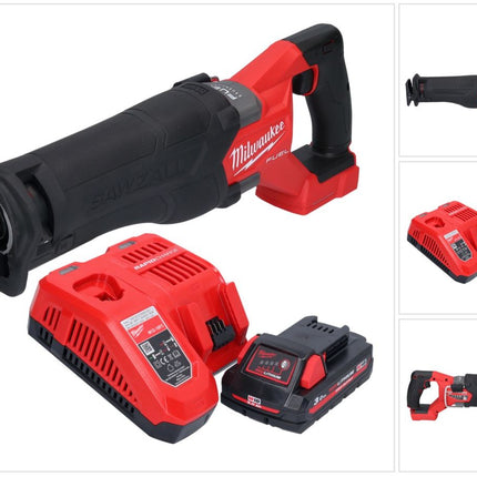 Milwaukee M18 FSZ-301 Akku Recipro Säbelsäge 18 V Brushless + 1x Akku 3,0 Ah + Ladegerät