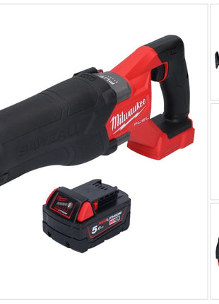 Batterie Milwaukee M18 FSZ-501 Scie sabre Recipro 18 V sans balais + 1x batterie 5,0 Ah - sans chargeur