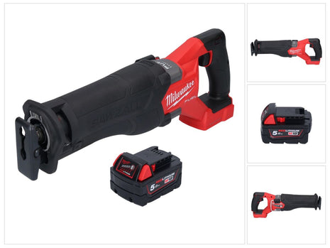 Milwaukee M18 FSZ-501 akumulatorowa pilarka szablasta 18 V bezszczotkowa + 1x akumulator 5,0 Ah - bez ładowarki