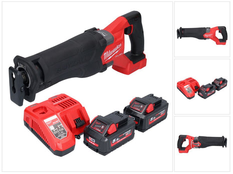 Milwaukee M18 FSZ-552 sega alternativa a batteria 18 V brushless + 2x batteria 5,5 Ah + caricabatterie