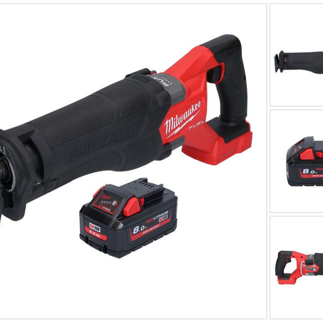 Milwaukee M18 FSZ-801 Akku Recipro Säbelsäge 18 V Brushless + 1x Akku 8,0 Ah - ohne Ladegerät