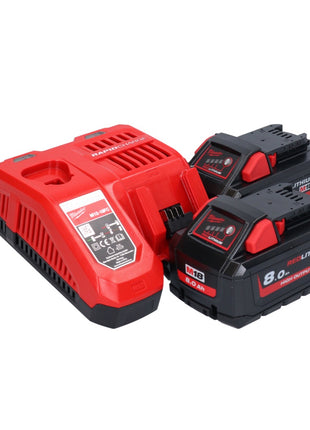 Sierra sable Milwaukee M18 FSZ-802 batería 18 V sin escobillas + 2x baterías 8,0 Ah + cargador