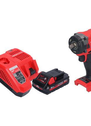 Milwaukee M18 FIW2F12-301 Akku Schlagschrauber 18 V 339 Nm 1/2" Brushless + 1x Akku 3,0 Ah + Ladegerät