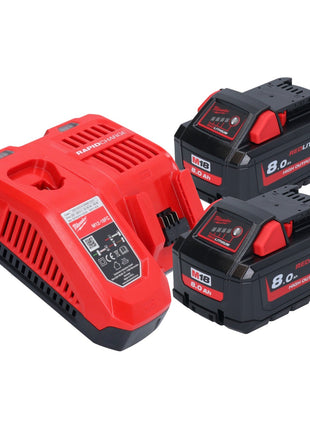 Milwaukee M18 FIW2F12-802 Akku Schlagschrauber 18 V 339 Nm 1/2" Brushless + 2x Akku 8,0 Ah + Ladegerät