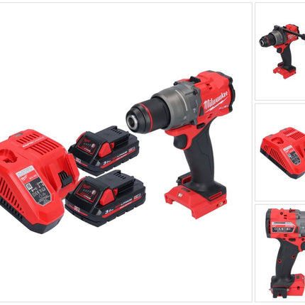 Milwaukee M18 FPD3-302 Akku Schlagbohrschrauber 18 V 158 Nm Brushless + 2x Akku 3,0 Ah + Ladegerät