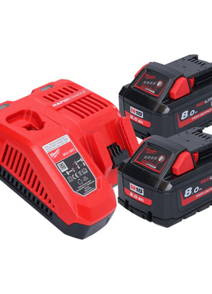 Taladro percutor inalámbrico Milwaukee M18 FPD3-802 18 V 158 Nm sin escobillas + 2x baterías 8,0 Ah + cargador