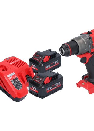 Taladro percutor inalámbrico Milwaukee M18 FPD3-802 18 V 158 Nm sin escobillas + 2x baterías 8,0 Ah + cargador