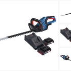 Bosch GHE 18V-60 Professional Akku Heckenschere 18 V 60 cm Brushless + 2x Akku 2,0 Ah + Ladegerät