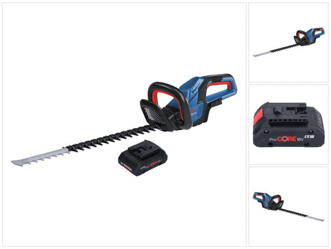 Bosch GHE 18V-60 Professional Akku Heckenschere 18 V 60 cm Brushless + 1x ProCORE Akku 4,0 Ah - ohne Ladegerät