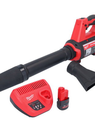 Soplador a batería Milwaukee M12 BBL-251 12 V + 1x batería 2,5 Ah + cargador