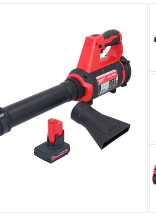 Milwaukee M12 BBL-501 Akku Gebläse 12 V + 1x Akku 5,0 Ah - ohne Ladegerät