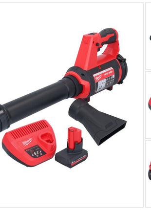 Milwaukee M12 BBL-501 Akku Gebläse 12 V + 1x Akku 5,0 Ah + Ladegerät