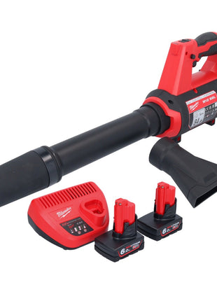 Milwaukee M12 BBL-602 Akku Gebläse 12 V + 2x Akku 6,0 Ah + Ladegerät