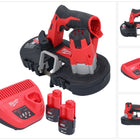 Milwaukee M12 BS-202 Akku Bandsäge 12 V 41 x 41 mm + 2x Akku 2,0 Ah + Ladegerät