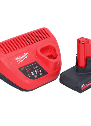 Scie à ruban à batterie Milwaukee M12 BS-501 12 V 41 x 41 mm + 1x batterie 5,0 Ah + chargeur