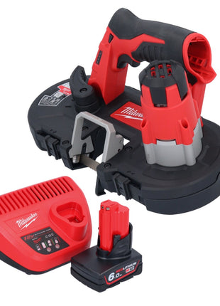 Milwaukee M12 BS-601 Akku Bandsäge 12 V 41 x 41 mm + 1x Akku 6,0 Ah + Ladegerät