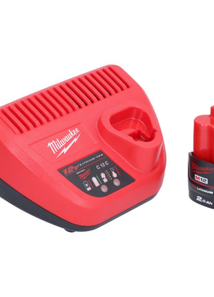 Milwaukee M12 BSWP-201 Akku Transferpumpe 12 V 34 l/min + 1x Akku 2,0 Ah + Ladegerät