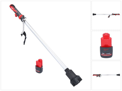 Bomba de trasvase a batería Milwaukee M12 BSWP-251 12 V 34 l/min + 1x batería 2,5 Ah - sin cargador