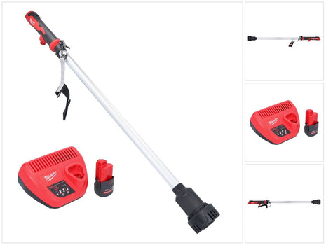 Bomba de trasiego a batería Milwaukee M12 BSWP-251 12 V 34 l/min + 1x batería 2,5 Ah + cargador